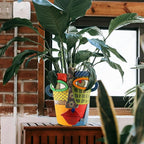 Abstract Face Planters Pots Head, Unique Head Planter - Image 5