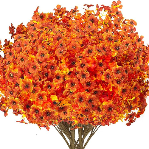 16 Bundles Artificial Fall Flowers by Grunyia