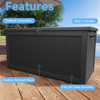 310 Gallon Lockable Outdoor Storage Box – Waterproof Resin Deck Box - Image 5