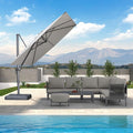 PURPLE LEAF Patio Umbrella 9' X 9' Rectangle Cantilever Umbrella Large Aluminum by Unknown