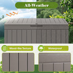 Flamaker Outdoor Storage Box 80 Gallon Resin Waterproof Deck Box Delivery Box - Image 5