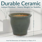Sunnydaze Round Ceramic Planter - Image 5