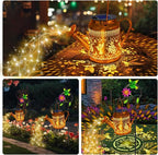 Solar Lanterns Outdoor Waterproof, Hummingbird Watering Can Garden Decor - Image 5