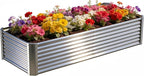 Galvanized Raised Garden Bed Kit Outdoor Patio, Deep Root Box Planter by Tegarbed