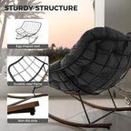 Grand patio Outdoor Rocking Chair, E-Coated Modern Cozy Lounge Rocker Chair - Image 6
