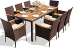 Devoko Outdoor Patio Dining Sets 9 Pieces Wicker Outdoor Dining Table and - Image 7