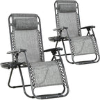 FDW Set of 2 Lawn Outdoor Deck Camping Folding Patio Beach Anti Recliner Pool by FDW