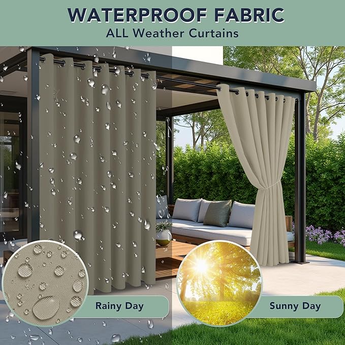 Outdoor Curtains for Patio Waterproof - Image 2