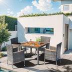 Shintenchi 5 Piece Patio Dining Set, Wicker Patio Conversation Set - Image 2