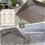 Aoxun 12x16FT Gazebo Outdoor Hardtop Pergolas - Image 7