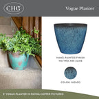 Classic Home and Garden Premiere Collection Planter, Vogue 8" - Image 2