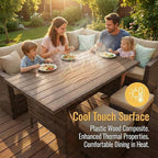 Wisteria Lane 7 Piece Patio Furniture Set, Wicker Patio Sectional - Image 6