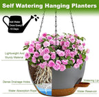 12 inch Hanging Planters for Indoor Plants, 2 Pack Self-Watering Hanging - Image 5
