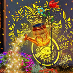 Solar Lights Outdoor Garden Decor, Cardinals Hanging Waterproof Watering Can by YJFWAL