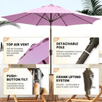 Ayge 9FT Large Outdoor Patio Umbrella Market Table Umbrella-UV Resistant - Image 2