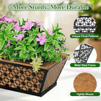 SPECILITE 30" Window Boxes Planters, Heavy Duty Metal Railing Planter Boxes - Image 3