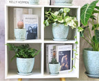 6 Inch Retro Ceramic Planter Set of 2 - Image 9