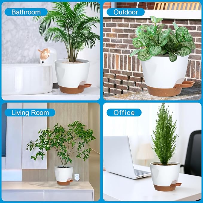 5-Pack Plant Pots with Drainage - Image 7