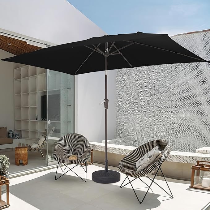 JEAREY 6.5x10 ft Rectangular Patio Umbrellas Rectangle Outdoor Umbrella - Image 8