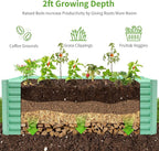 Land Guard 6×3×2ft Galvanized Raised Garden Bed, Planter Boxes Outdoor - Image 3