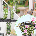 77-Inch Garden Trellis for Climbing Plants, Heavy-Duty Metal Obelisk - Image 7