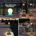 2 Pack Solar Lights with Plant Stand, Outdoor Floor Lamp, Waterproof Solar LED - Image 8