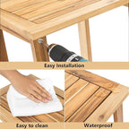 Double Adirondack Side Table, Weather-Resistant Rectangular End Table - Image 4