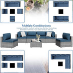 Shintenchi 7 Pieces Outdoor Patio Furniture Sets, Patio Sectional Sofa Couch - Image 8