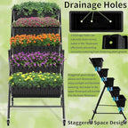 Homdox 2 Pack Vertical Garden Bed, 5 Tiers Raised Garden Planter, 25.6 * 26 * - Image 3