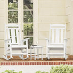 LUE BONA Outdoor Rocking Chairs Set, HDPS Poly Porch Rockers - Image 2