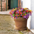 Artificial Flowers Faux Plants Outdoor Fake Flowers Spring Decor, 12 Bundles - Image 5