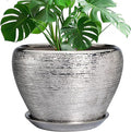 Flower Pot - 10 Inch Planter - Indoor/Outdoor Decorative Mid-Century Planter - by Ceramicfor