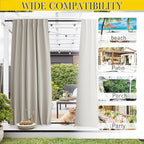 NICETOWN 2 Panels Fixed Outdoor Curtains - Image 8