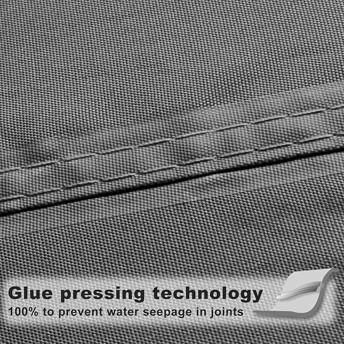 SUNNY GUARD Waterproof Sun Shade Sail 5' x 10' Charcoal Rectangle UV Block - Image 3