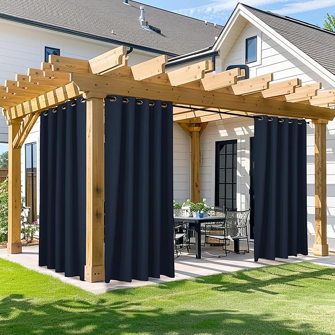 NICETOWN Waterproof Outdoor Curtain W66 x L95 inch, Stainless Grommet Sunlight by NICETOWN