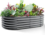 Land Guard 6x3x1.5ft Galvanized Raised Garden Bed Kit, Metal Planter Boxes by LandGuard