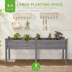 Best Choice Products 72x24x30in Raised Garden Bed, Elevated Wood Planter Box - Image 2