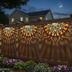 6 Pack Solar Fence Lights Outdoor Wall Lights Plastic Solar Powered Deck Step - Image 4