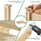 AMERLIFE 2 Tier Raised Garden Bed, Mortise & Tenon Structure 23 Inch Depth Fir - Image 6
