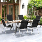 Patio Chairs Set of 6, Easily Set Up Stackable Outdoor Dining Chairs - Image 2
