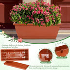 12Pcs 17Inches Rectangle Planter Box - Image 4