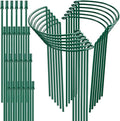 12 Pack 32 or 16 inch Adjustable Plant Support Stakes, Heavy-Duty Half Round by HiGift