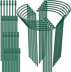 12 Pack 32 or 16 inch Adjustable Plant Support Stakes, Heavy-Duty Half Round by HiGift