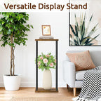 2 Tier Plant Stand Indoor, Oppro 28In Tall Corner Vertical Wood Metal Shelf - Image 5