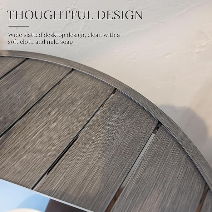 VICLLAX 27.5" Outdoor Round Patio Table - Image 4