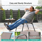 Patio Chairs Set of 4, Easily Set Up Stackable Outdoor Dining Chairs - Image 7