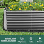 Land Guard 6x3x3ft Rectangular Galvanized Raised Garden Beds, Large-Capacity - Image 6