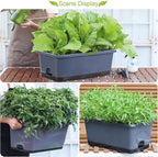 Window Box Planter 8 Pcs, 17 Inches Rectangle Flower Pots - Image 8