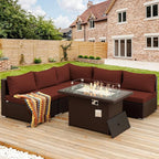 NICESOUL 6 Piece L-Shaped Modern Outdoor Furniture Set by NICESOUL