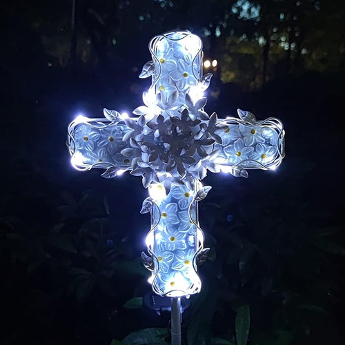 38Inch Solar Cross Garden Lights Outdoor Decorative by COOZZYHOUR